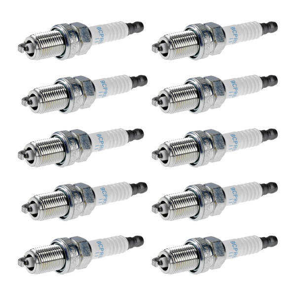 10 Spark Plugs fixed SAE connection NGK aftermarket expertise for e.g. SAAB 9-5