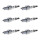 6 Spark Plugs fixed SAE connection NGK Iridium IX for e.g. FIAT PANDA