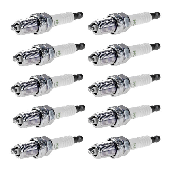 10 Spark Plugs with flat seal seat NGK aftermarket expertise for MITSUBISHI