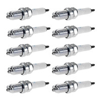 10 Spark Plugs with flat seal seat NGK suitable for...