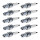 10 Spark Plugs with flat seal seat NGK IAM expertise for AUDI 90 and others