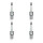4 Spark Plugs fixed SAE connection NGK suitable for e.g. NISSAN PRIMERA