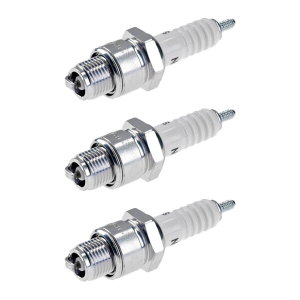 3 Spark Plugs with flat seal seat NGK aftermarket expertise for AS MOTOR