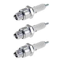 3 Spark Plugs with flat seal seat NGK aftermarket...
