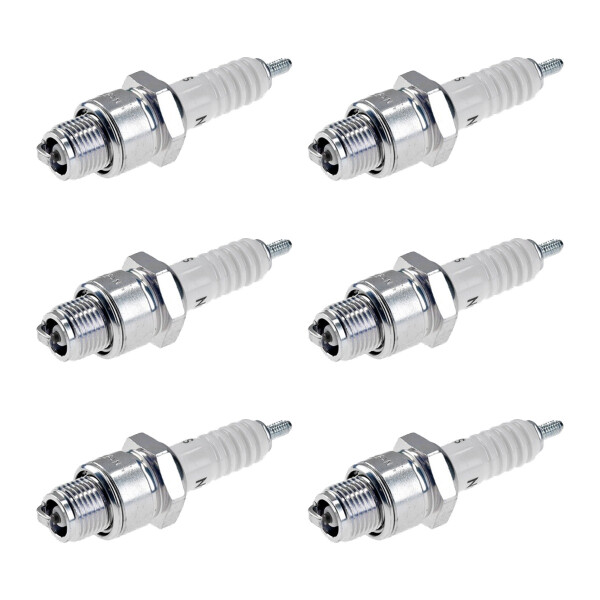6 Spark Plugs with flat seal seat NGK aftermarket expertise for AS MOTOR