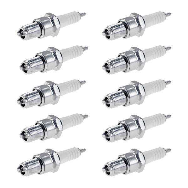 10 Spark Plugs with flat seal seat NGK aftermarket expertise for e.g. VW 411,412
