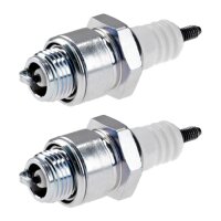 2 Spark Plugs with flat seal seat NGK aftermarket...