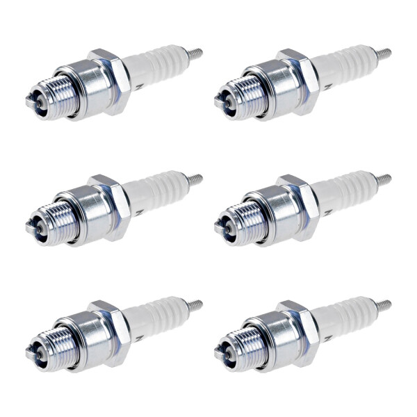6 Spark Plugs with flat seal seat NGK aftermarket expertise for various vehicles