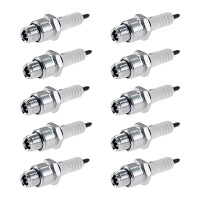 10 Spark Plugs with flat seal seat NGK IAM expertise for...