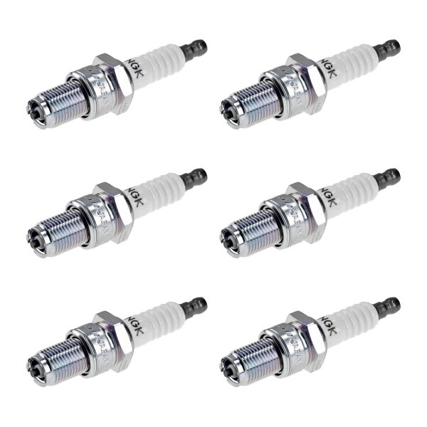 6 Spark Plugs with flat seal seat NGK aftermarket expertise for MAZDA