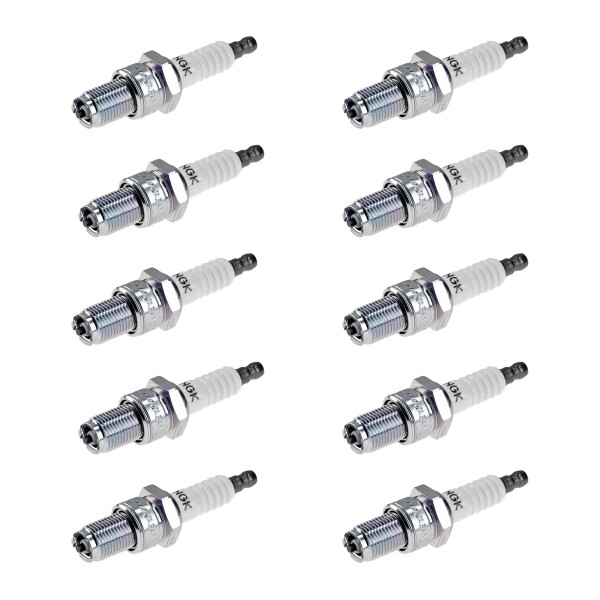 10 Spark Plugs with flat seal seat NGK aftermarket expertise for MAZDA