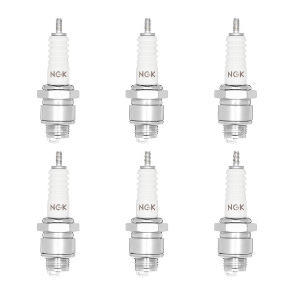 6 Spark Plugs with flat seal seat NGK Quick for KUBOTA and others
