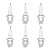 6 Spark Plugs with flat seal seat NGK Quick for KUBOTA...
