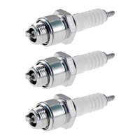 3 Spark Plugs with flat seal seat NGK IAM expertise for...