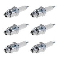 6 Spark Plugs with flat seal seat NGK IAM expertise for...