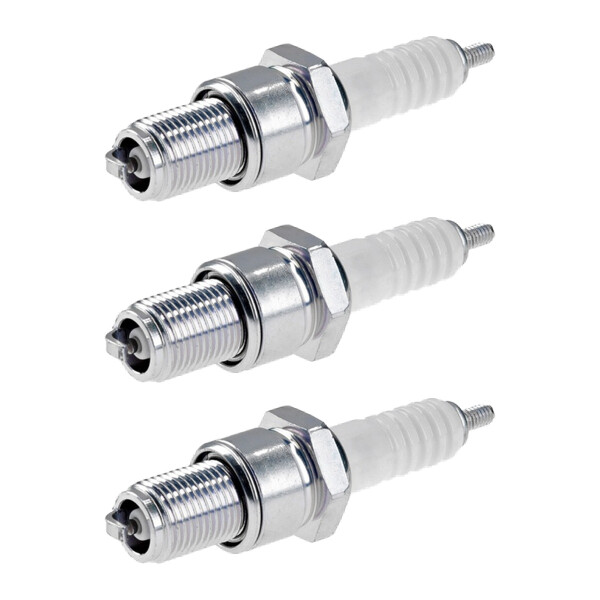 3 Spark Plugs with flat seal seat NGK aftermarket expertise for FIAT 850