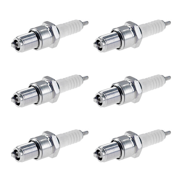 6 Spark Plugs with flat seal seat NGK aftermarket expertise for FIAT 850