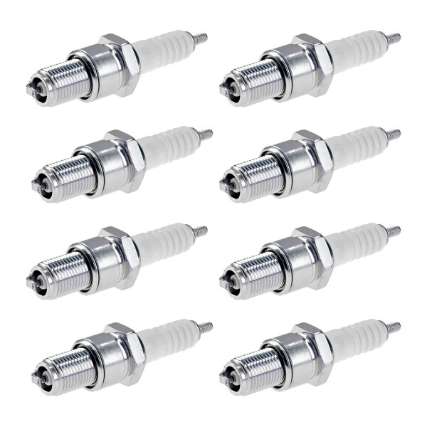 8 Spark Plugs with flat seal seat NGK aftermarket expertise for FIAT 850
