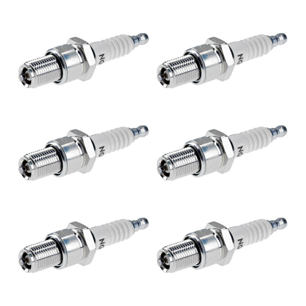 6 Spark Plugs with flat seal seat NGK aftermarket expertise for HONDA and others