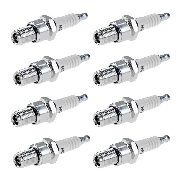 8 Spark Plugs with flat seal seat NGK aftermarket expertise for HONDA and others