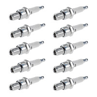 10 Spark Plugs with flat seal seat NGK IAM expertise for...