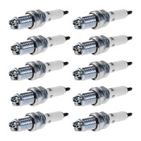 10 Spark Plugs with flat seal seat NGK suitable for...
