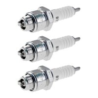 3 Spark Plugs with flat seal seat NGK IAM expertise for...