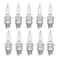 10 Spark Plugs with flat seal seat NGK suitable for...