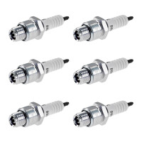 6 Spark Plugs with flat seal seat NGK IAM expertise for...