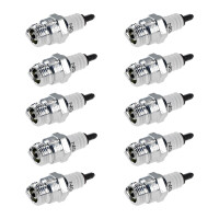 10 Spark Plugs with flat seal seat NGK IAM expertise for...