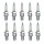 10 Spark Plugs with flat seal seat NGK aftermarket expertise for TOYOTA LAND