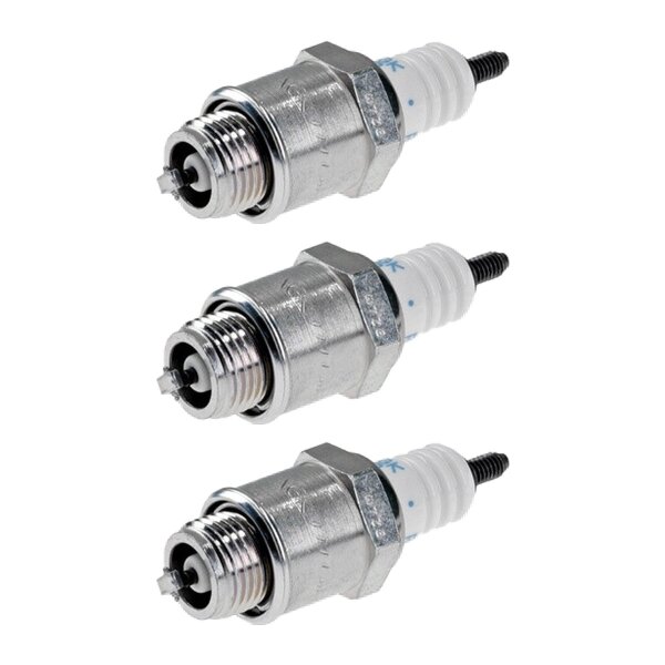 3 Spark Plugs with flat seal seat NGK aftermarket expertise for KAWASAKI