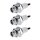 3 Spark Plugs with flat seal seat NGK aftermarket expertise for KAWASAKI