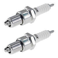 2 Spark Plugs with flat seal seat NGK IAM expertise for...