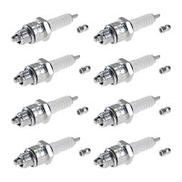 8 Spark Plugs with flat seal seat NGK suitable for FORD...
