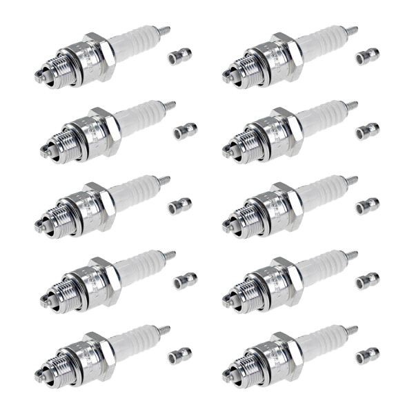 10 Spark Plugs with flat seal seat NGK suitable for FORD TAUNUS and others