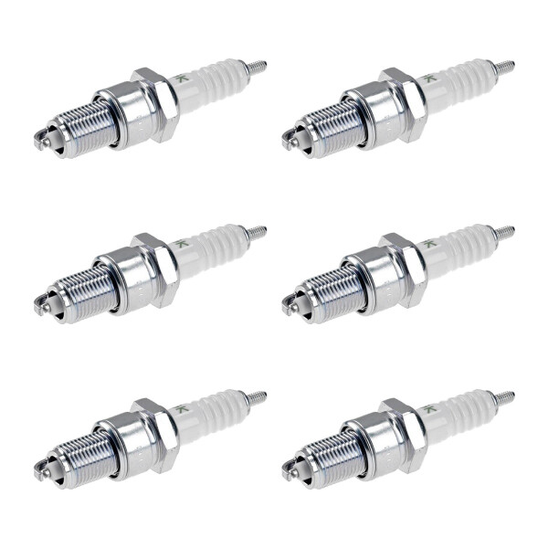 6 Spark Plugs with flat seal seat NGK aftermarket expertise for HONDA and others