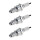 3 Spark Plugs with flat seal seat NGK aftermarket expertise for AUDI 80
