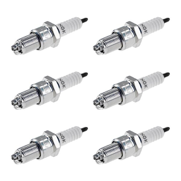 6 Spark Plugs with flat seal seat NGK aftermarket expertise for AUDI 80