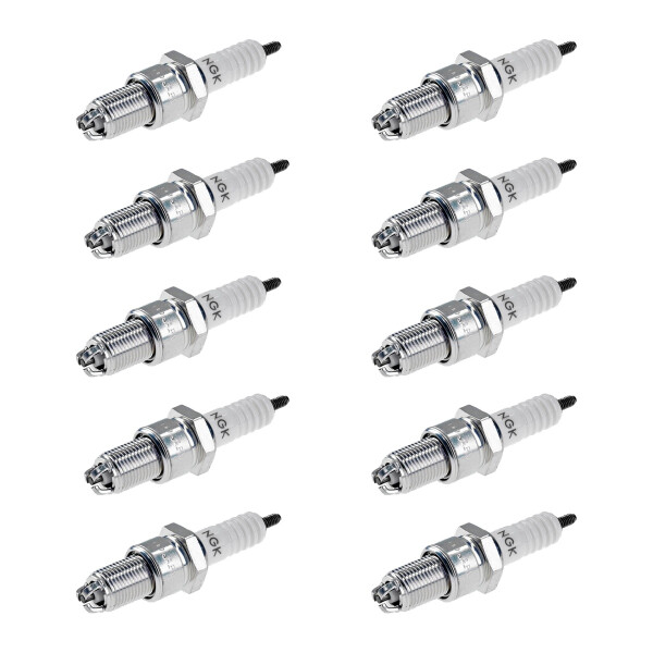 10 Spark Plugs with flat seal seat NGK aftermarket expertise for AUDI 80