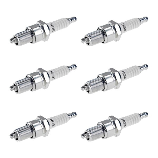 6 Spark Plugs fixed SAE connection NGK aftermarket expertise for e.g. RENAULT 19