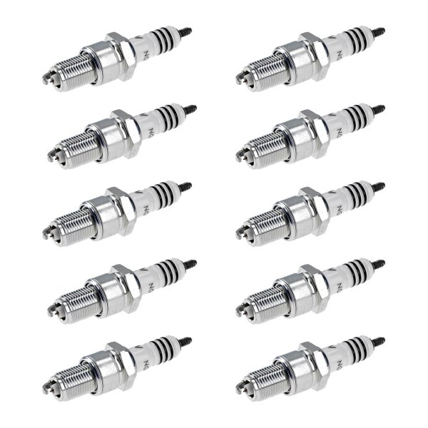 10 Spark Plugs with flat seat NGK Iridium IX suitable for e.g. LANCIA DELTA