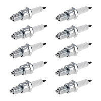 10 Spark Plugs with flat seal seat NGK IAM expertise for...