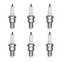 6 Spark Plugs with flat seal seat NGK Quick for YAMAHA...
