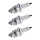 3 Spark Plugs with flat seal seat NGK for MERCURY MARINE and others