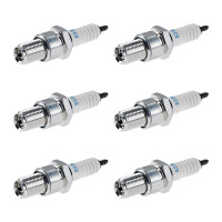 6 Spark Plugs with flat seal seat NGK IAM expertise for...