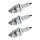 3 Spark Plugs with flat seal seat NGK aftermarket expertise for various vehicles