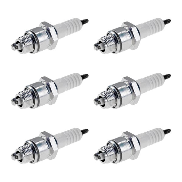6 Spark Plugs with flat seal seat NGK aftermarket expertise for various vehicles