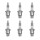 6 Spark Plugs with flat seat NGK Iridium IX suitable for FIAT 500 and others