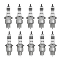 10 Spark Plugs with flat seat NGK Iridium IX suitable for...
